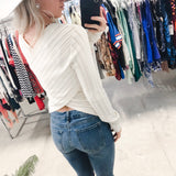 THEORY Pointelle Pullover - Small