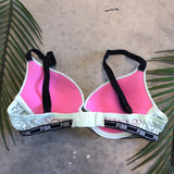 PINK Leopard Lace Bra - Size 32A