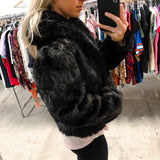 Faux Fur Jacket - Small