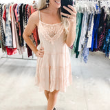 Blush Lacey Top Dress - S