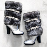 Michael Kors Faux Fur Carly Boots - 6.5