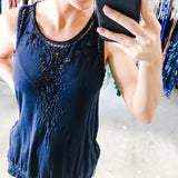 Lucky Brand Blue Patterned Tank - M