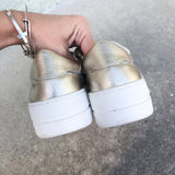 Steven by Steve Madden Shimmer Gold Sneakers 8.5