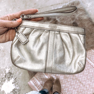 Coach Shimmery Wristlet