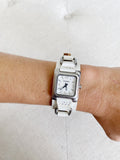 FOSSIL Thin White Leather Watch