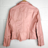 TED BAKER Minimal Biker Jacket Leather Nude Pink 2