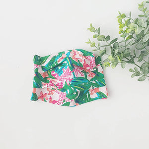 Pink Tropical Greenery Cotton Face Mask