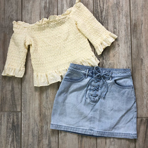 Pacsun Denim Lace Up Skirt 24