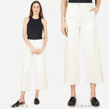 Everlane Wide Leg Bone White Pants 10