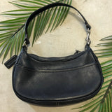Coach Leather Black Hampton Hobo Demi Bag
