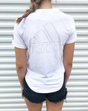 White adidas Tee-S