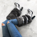 Michael Kors Faux Fur Carly Boots - 6.5