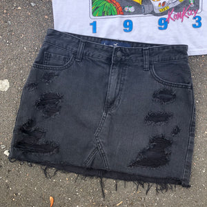 Hollister Black Denim Skirt - 5