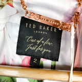 TED BAKER Minimal Biker Jacket Leather Nude Pink 2