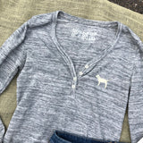 PINK Grey Long Sleeve - Small