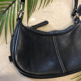 Coach Leather Black Hampton Hobo Demi Bag