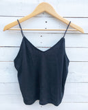 Little Black Cropped Tank-M