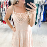 Blush Lacey Top Dress - S