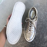 Steven by Steve Madden Shimmer Gold Sneakers 8.5