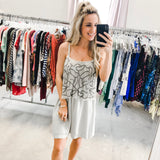 Harbor Gray Beaded Dress - M