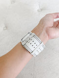FOSSIL White Leather Watch