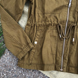 Olive Cargo Army Jacket - Small