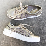 Steven by Steve Madden Shimmer Gold Sneakers 8.5