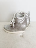 ASH Cool Ter Silver Wedge Sneakers 38
