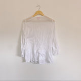 Lilly Pulitzer White Embroidered Cotton Blouse Medium