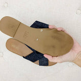 ALEX MARIE Denim Slide Sandals 6.5