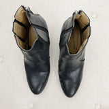 ADRIENNE VITTADINI Leather Black Bootie Heel Boots 6